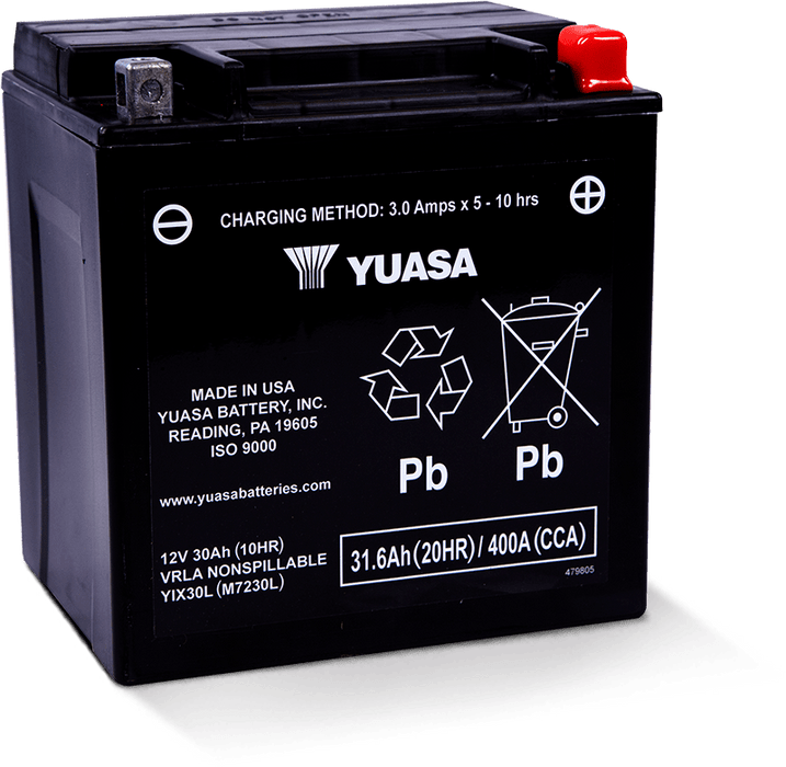 Yuasa YIX30L Maintenance Free AGM 12 Volt Battery